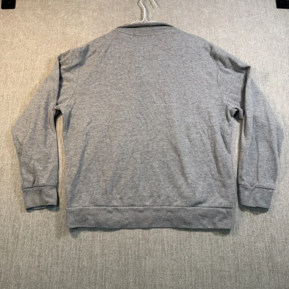 U.S. Polo Assn. Grey Quarter Zip Pullover Sweatshirt Men's XL Flesh Pony